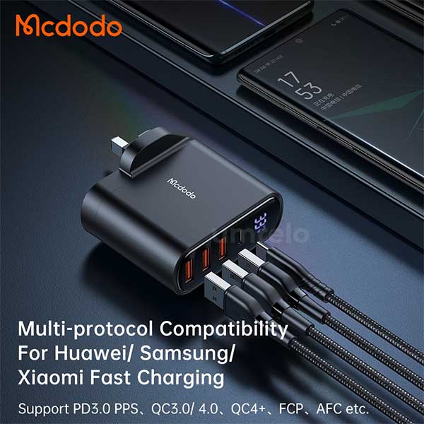 Mcdodo CH 2240 33W 4 Port Digital Display Wall Charger 4