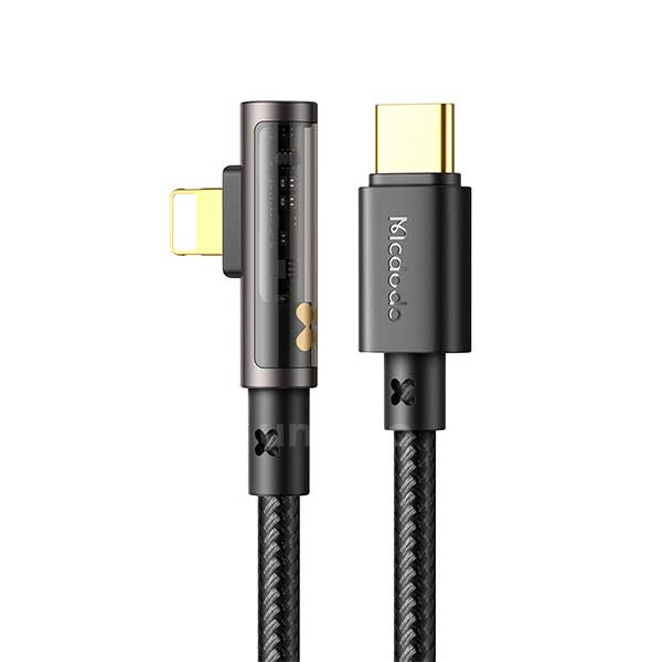 Mcdodo Prism Series 36W Right Angle USB-C to Lightning Transparent Cable