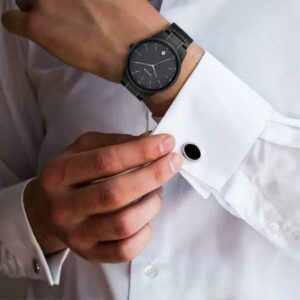 Titan 1806NM01 Workwear Gents Watch with Black Dial Metal Strap 2