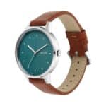 Titan 2648SL01 Workwear Women Watch with Green Dial Leather Strap 3