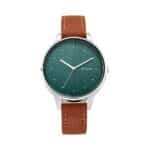 Titan 2648SL01 Workwear Women Watch with Green Dial Leather Strap