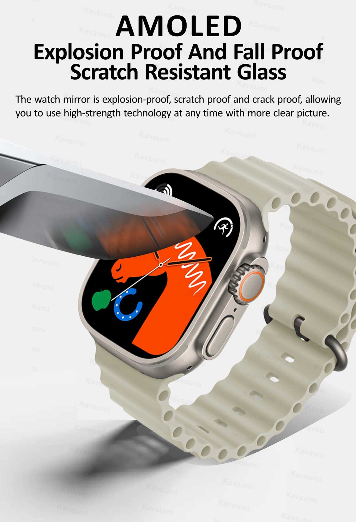 HK8 Pro Max AMOLED Bluetooth Calling Smart Watch 7