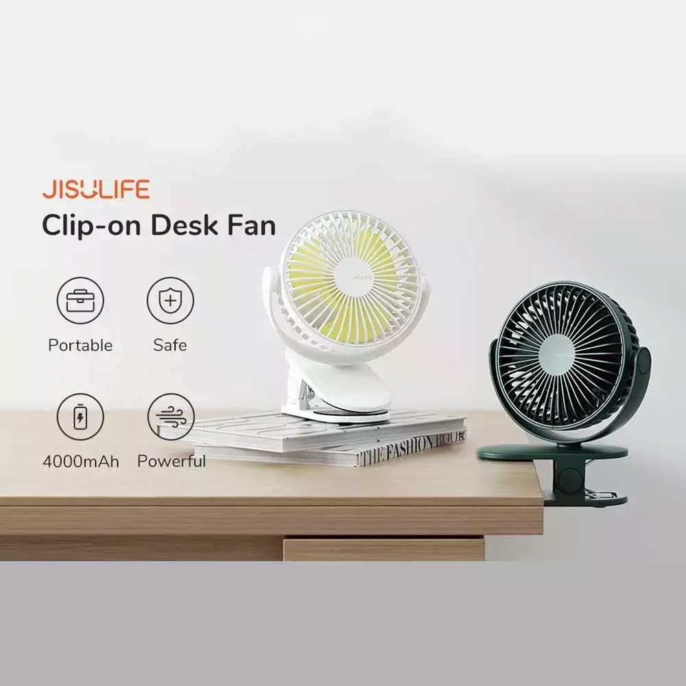 JISULIFE FA29A 4000mAh Clip on Desk Fan 3