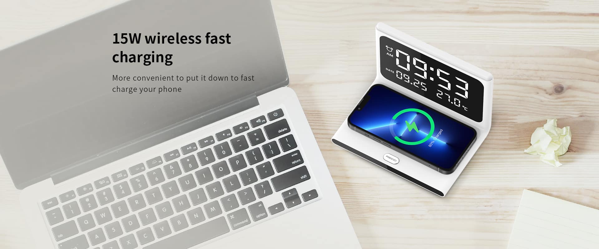 RECCI RLS L12 Perpetual Calendar with 15W Wireless Charger 7