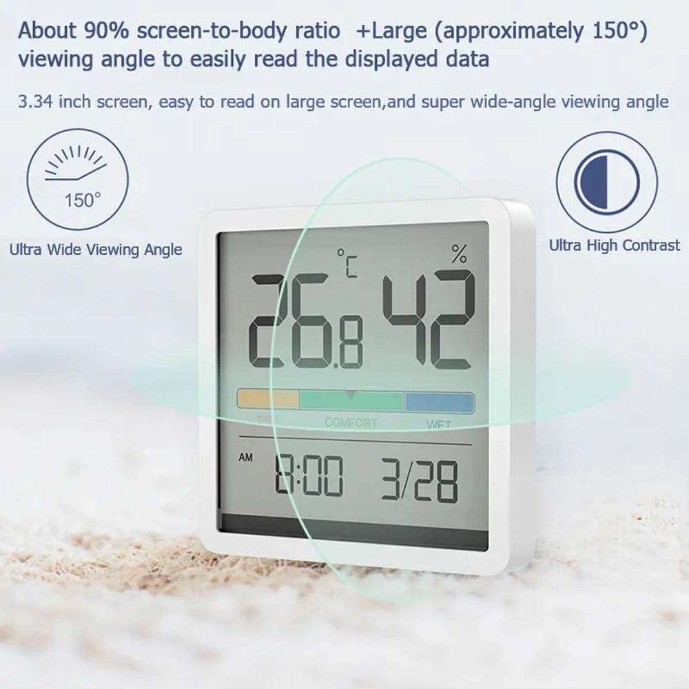 Xiaomi MIIIW Temperature Humidity Digital LCD Thermometer Hygrometer Alarm Clock 4