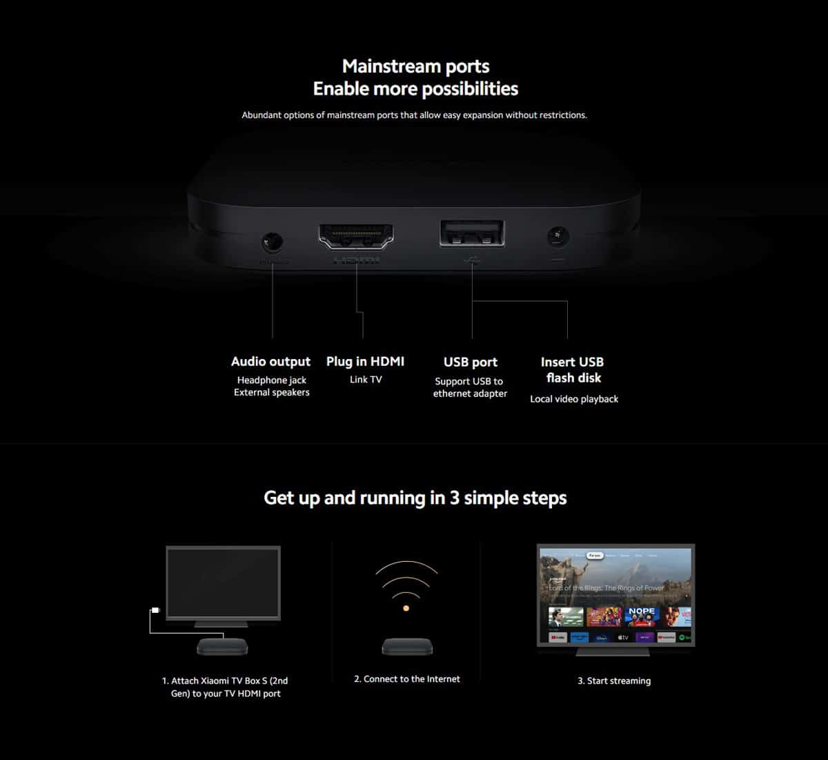 Xiaomi TV Box S 2nd Gen 4K Ultra HD Streaming Media Player 5