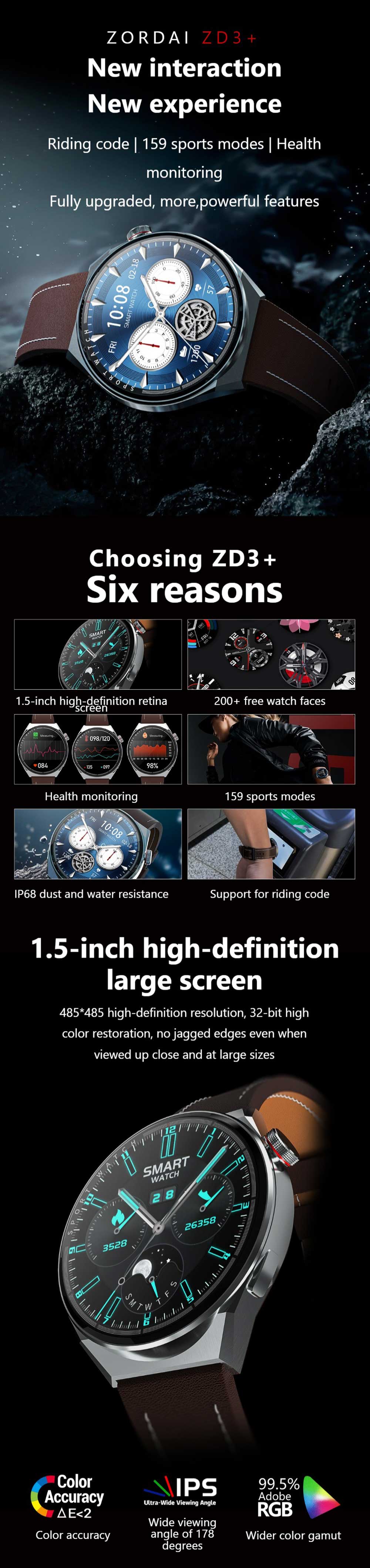 Zordai ZD3 Plus Bluetooth Calling Smart Watch 10
