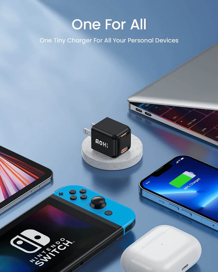 AOHI MAGCUBE 30W PD Fast Charger with USB C to USB C Cable 1