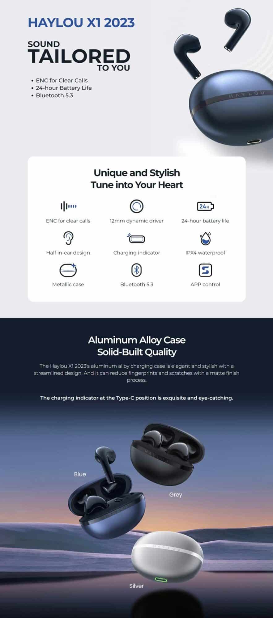 Haylou X1 2023 ENC True Wireless Earbuds - Umrelo.com