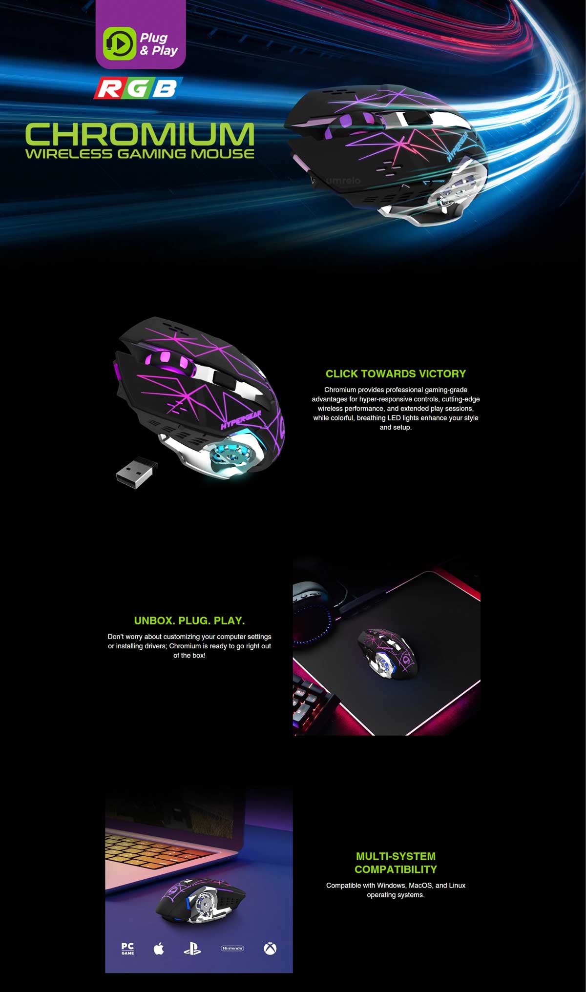 HyperGear Chromium Wireless Gaming Mouse 2