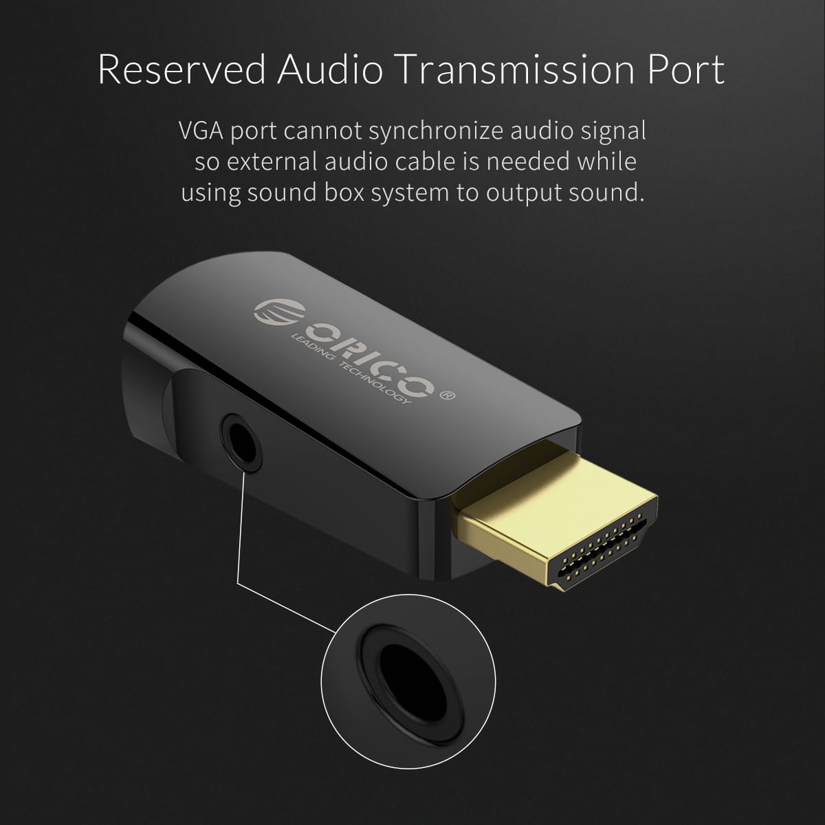 ORICO XD HLFV HDMI to VGA M to F Audio Video Convertor 6