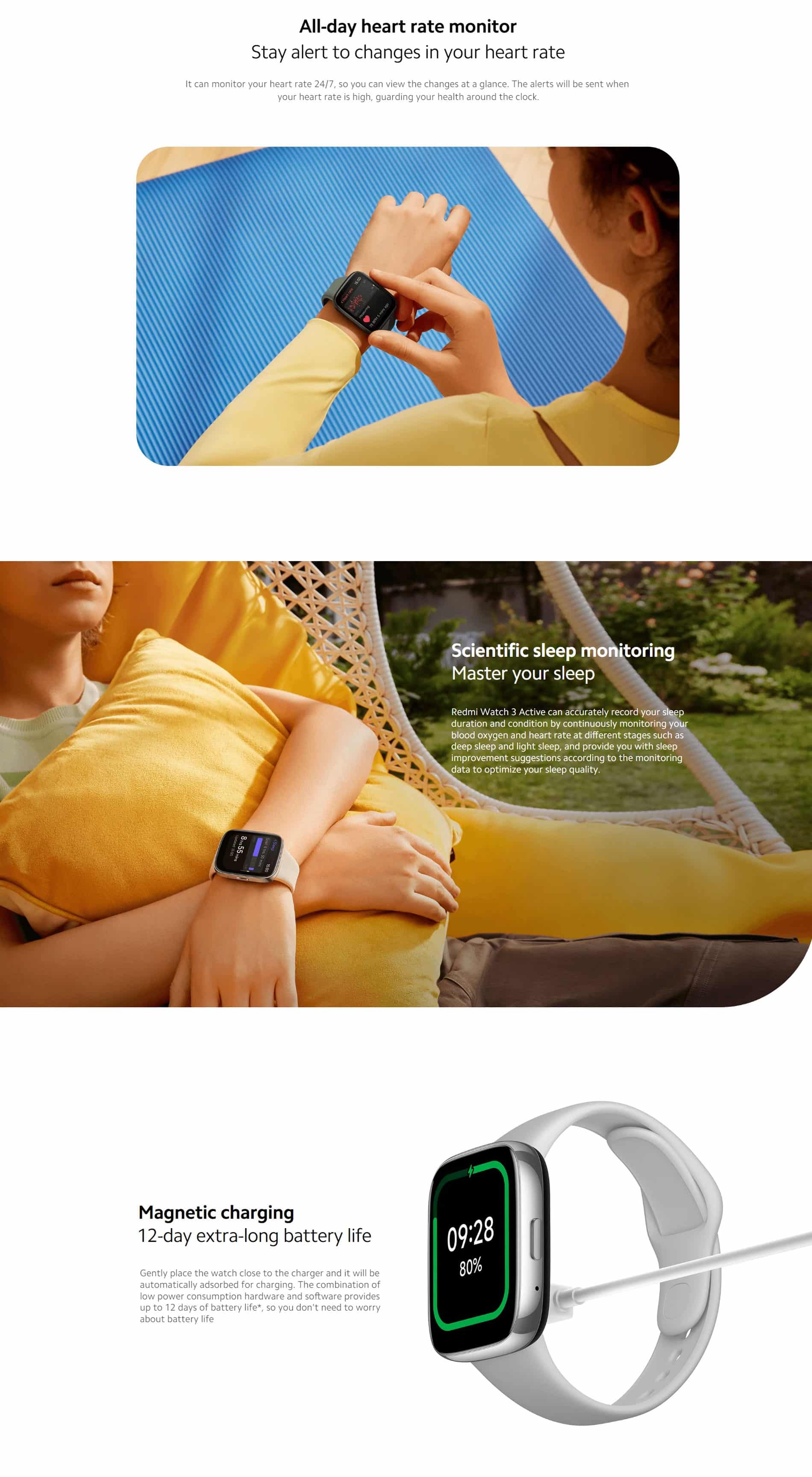 Redmi Watch 3 Active Bluetooth Calling Smart Watch 5