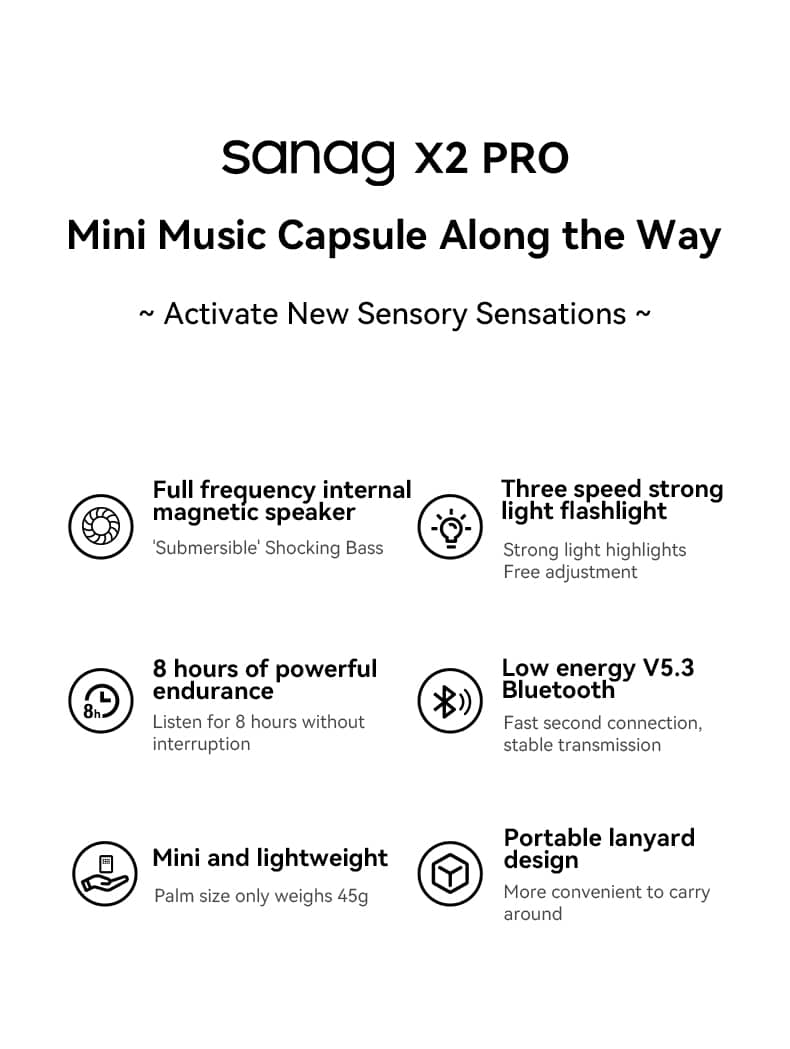 Sanag X2 PRO Mini Bluetooth Speaker With light 4 2