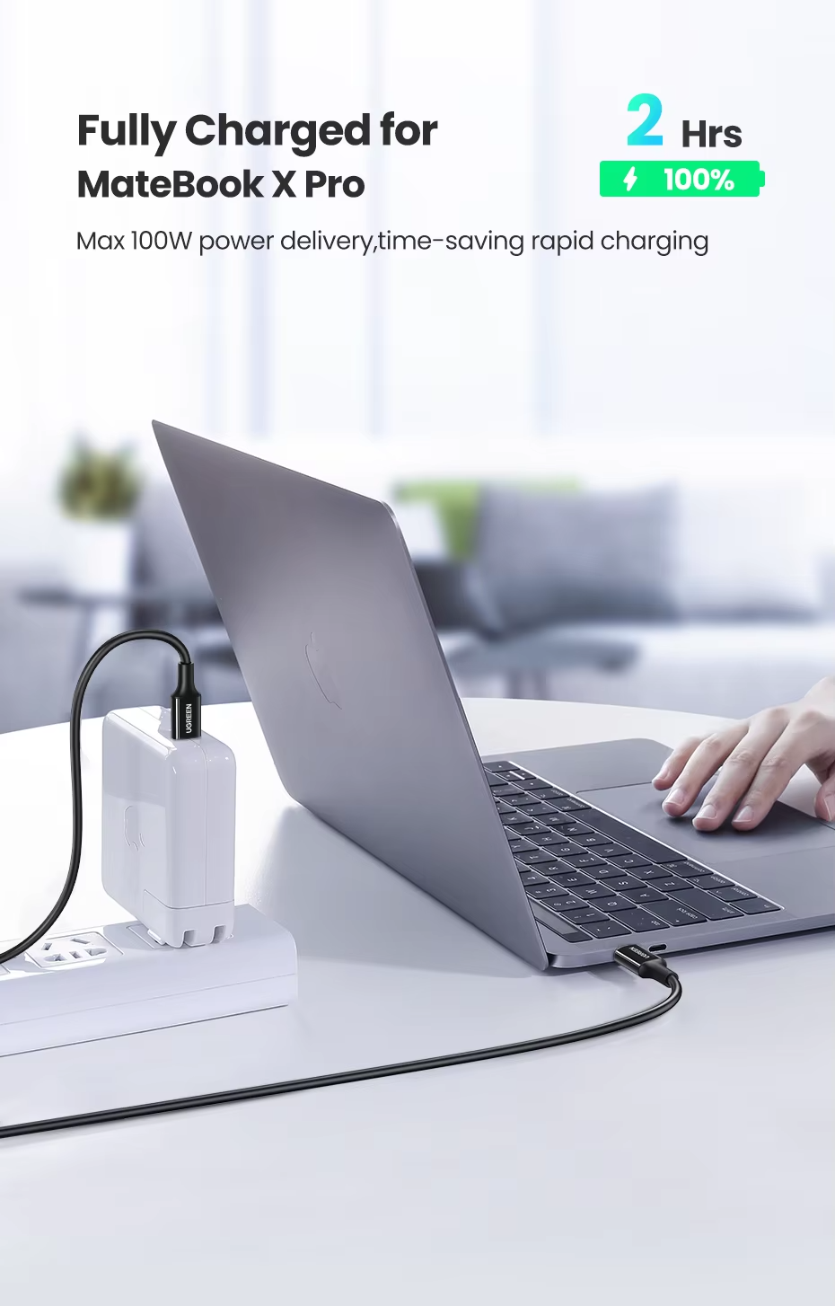 UGREEN US300 5A 100W USB C to USB C Cable 11