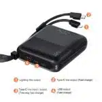 USAMS US-CD186 PB69 Digital Display Power Bank with Cable - Image 2