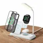 USAMS US-CD195 15W 4 IN 1 Wireless Charging Phone Holder With Table Lamp - Image 2