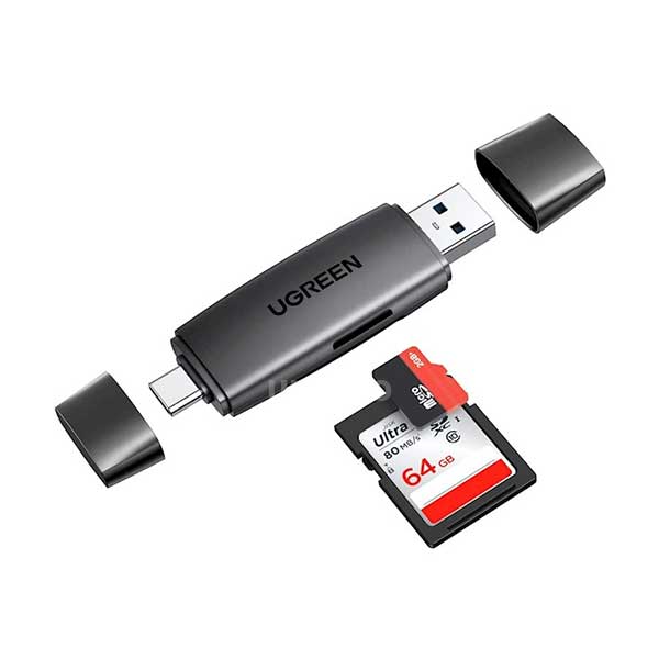 Ugreen CM304 2-in-1 USB A & USB C Card Reader (80191)