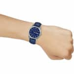 Casio MTP V006L 2B Blue Leather Analog Mens Watch 3