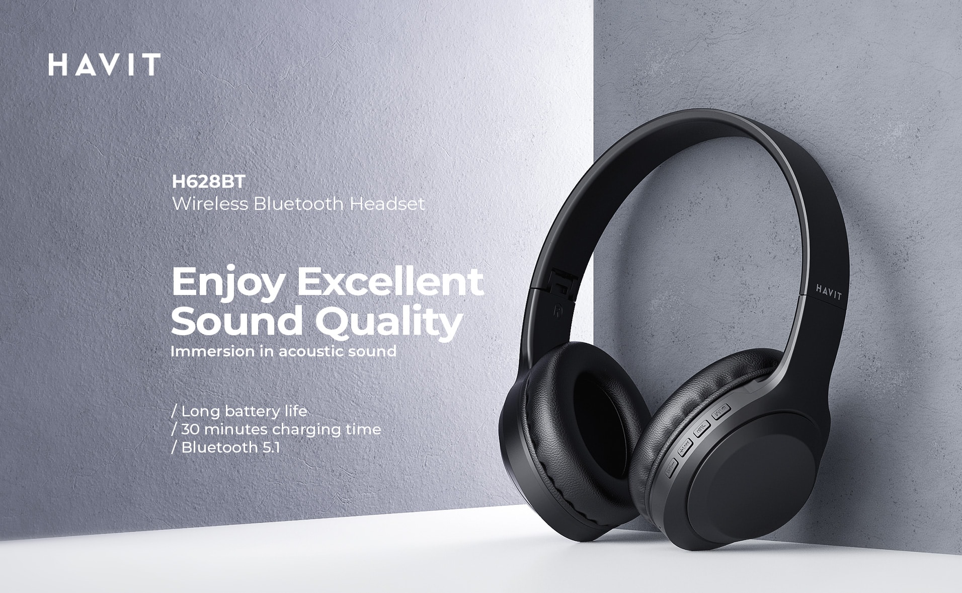 Havit H628BT Bluetooth Headphones 3