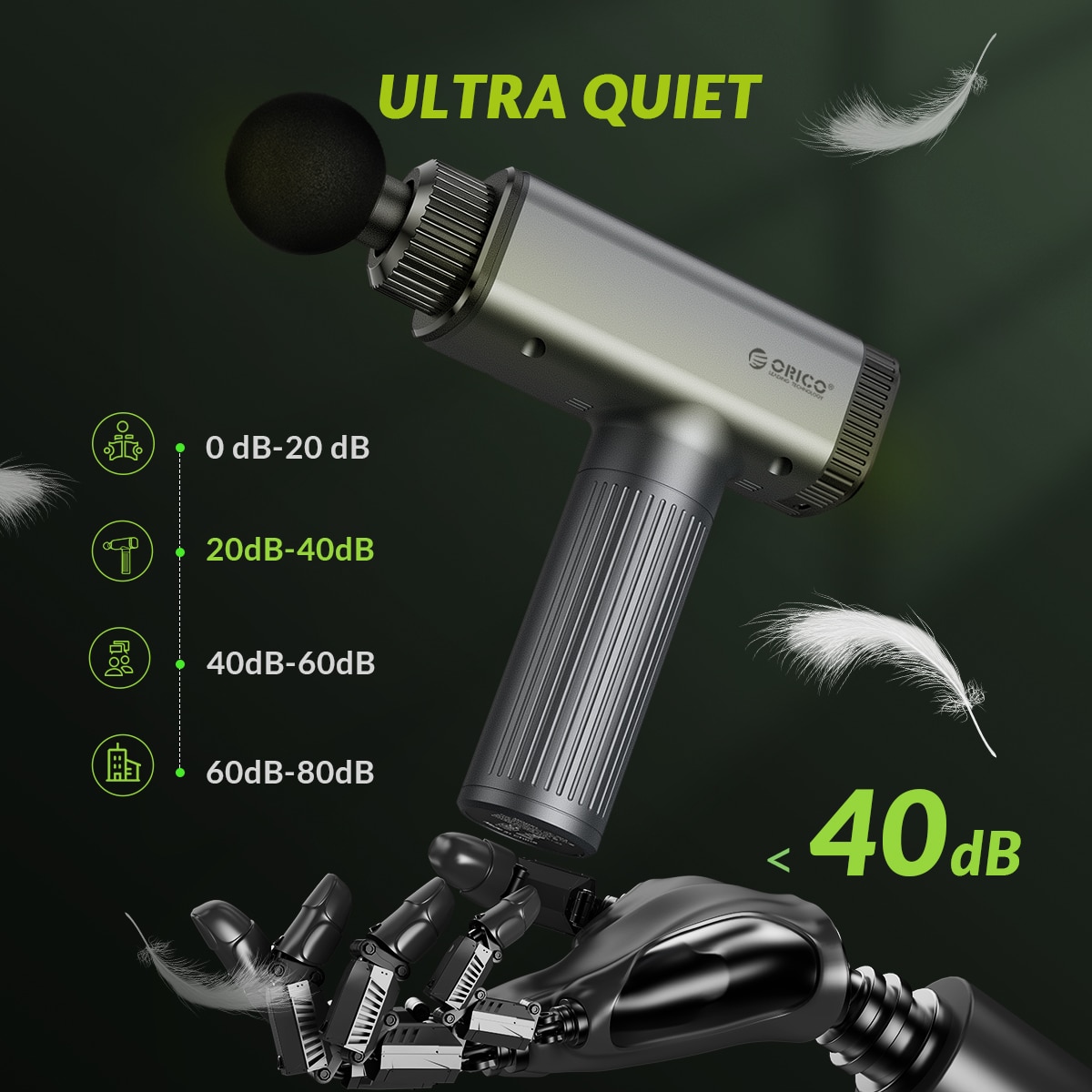 ORICO JX 703 Fascia Gun Rechargeable Muscle Massage Gun 7