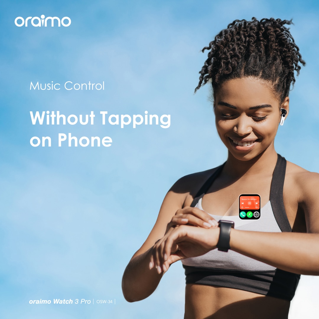 Oraimo Watch 3 Pro Bluetooth Calling Smart Watch 9