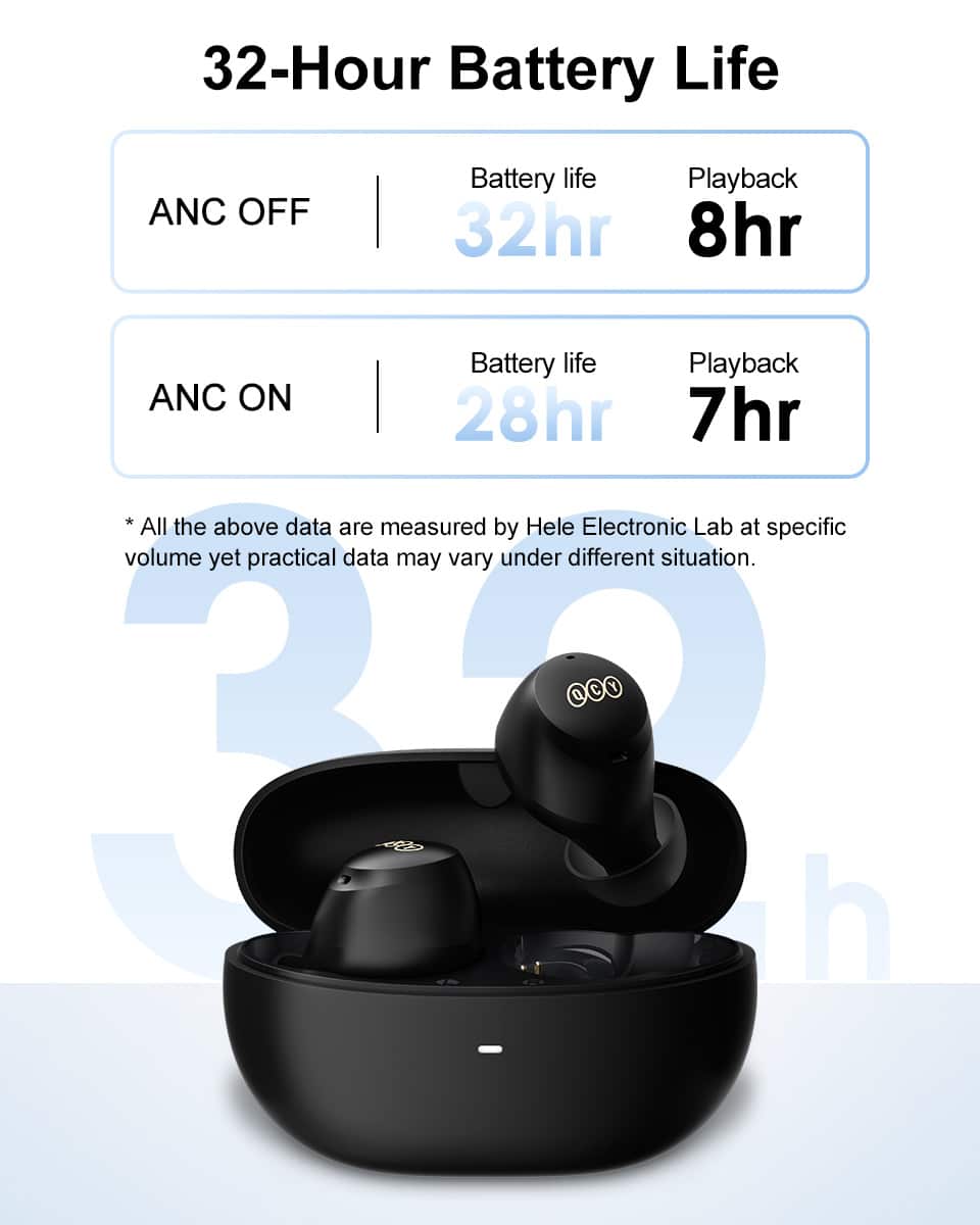 QCY HT07 ArcBuds 40dB Active Noise Cancelling Earbuds 10
