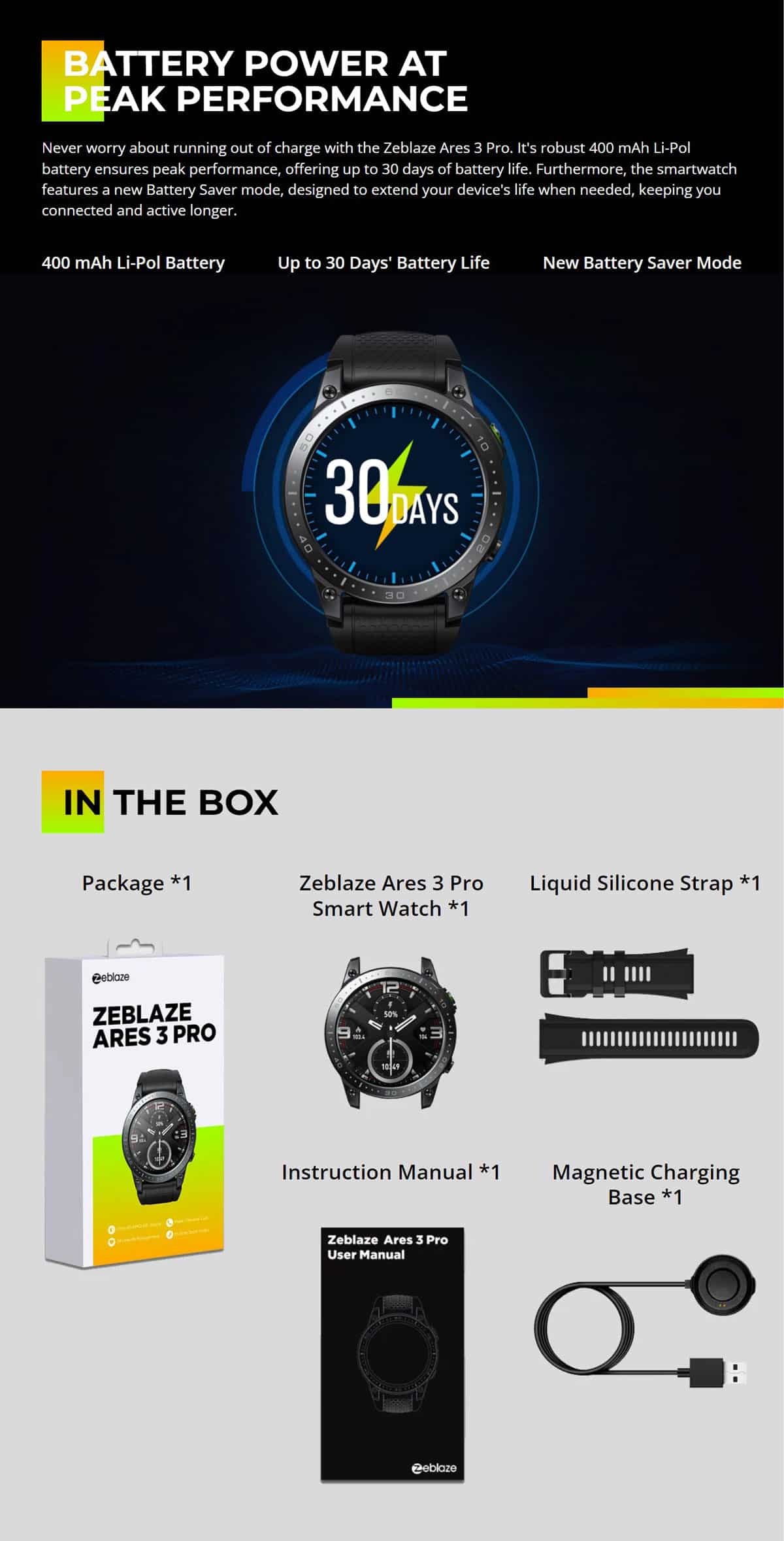 Zeblaze ARES 3 PRO Bluetooth Calling Smart Watch 4