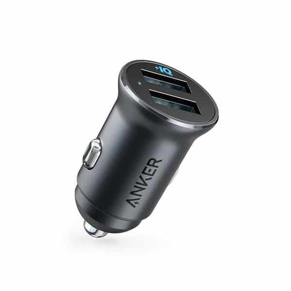 Anker PowerDrive 2 Alloy Metal Mini 24W Car Charger (A2727H12)