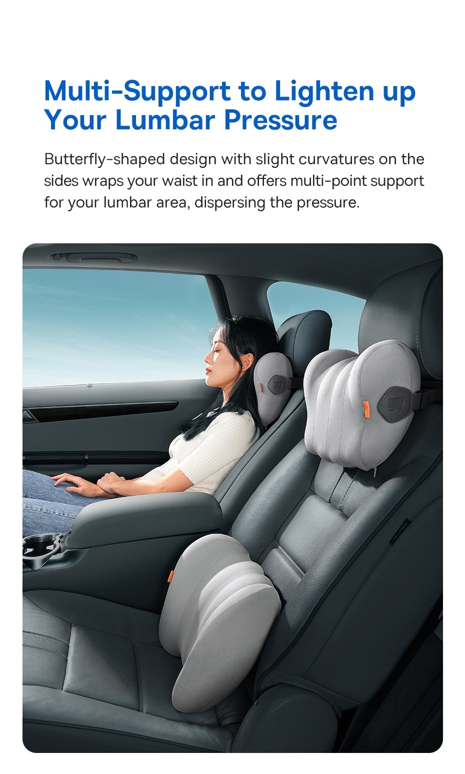 Baseus ComfortRide Series Car Headrest Lumbar Pillow 7