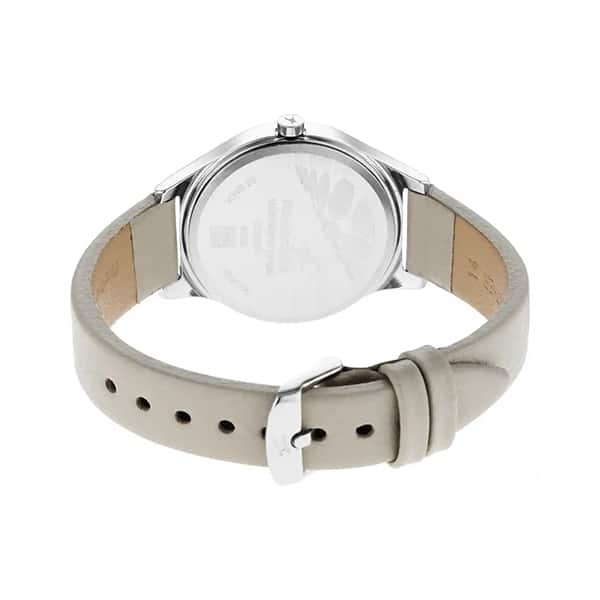 Fastrack NR6152SL06 Stunners White Dial Grey Leather Strap Womens Watch