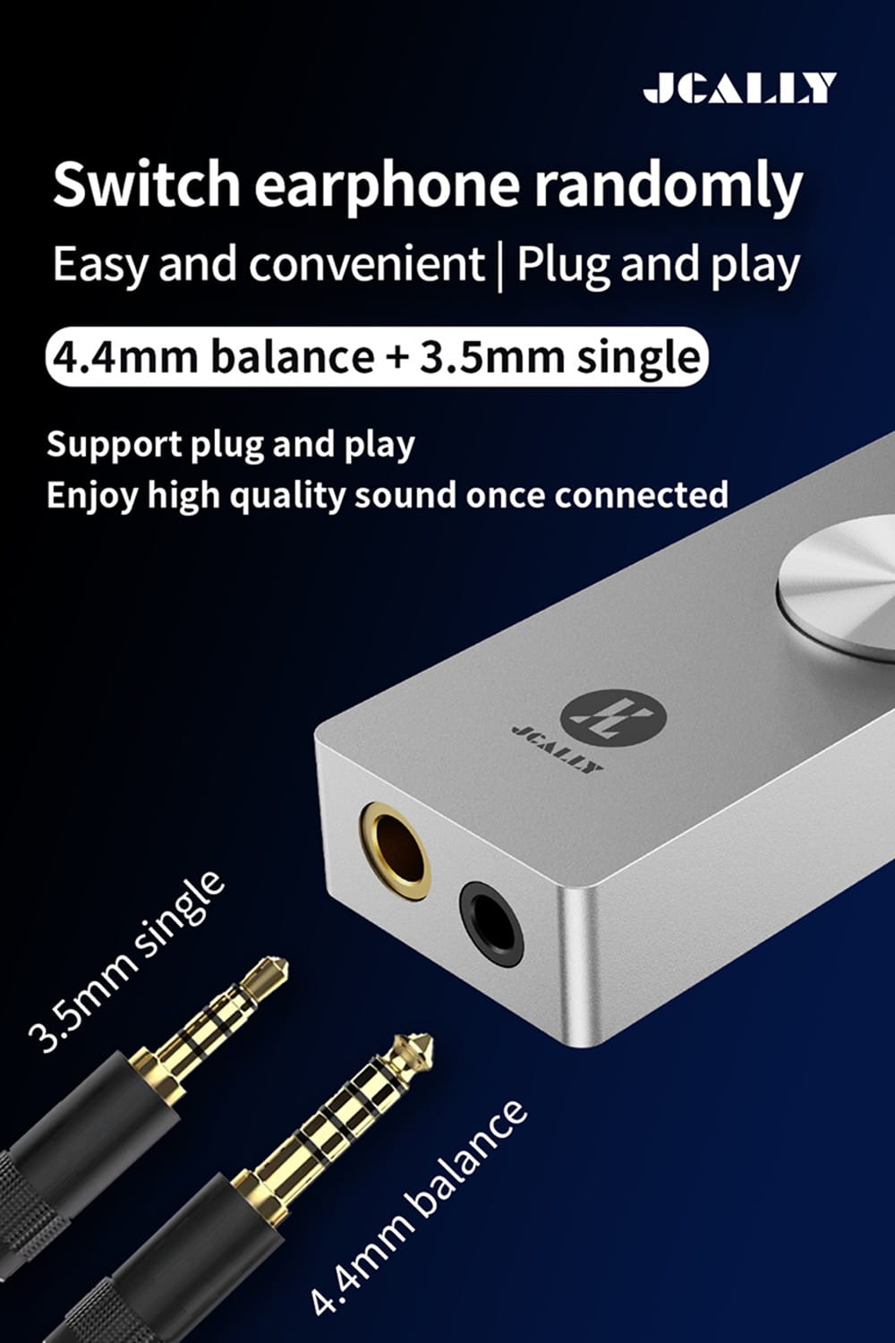 Jcally AP10 Portable Headphone DAC Amplifier 8