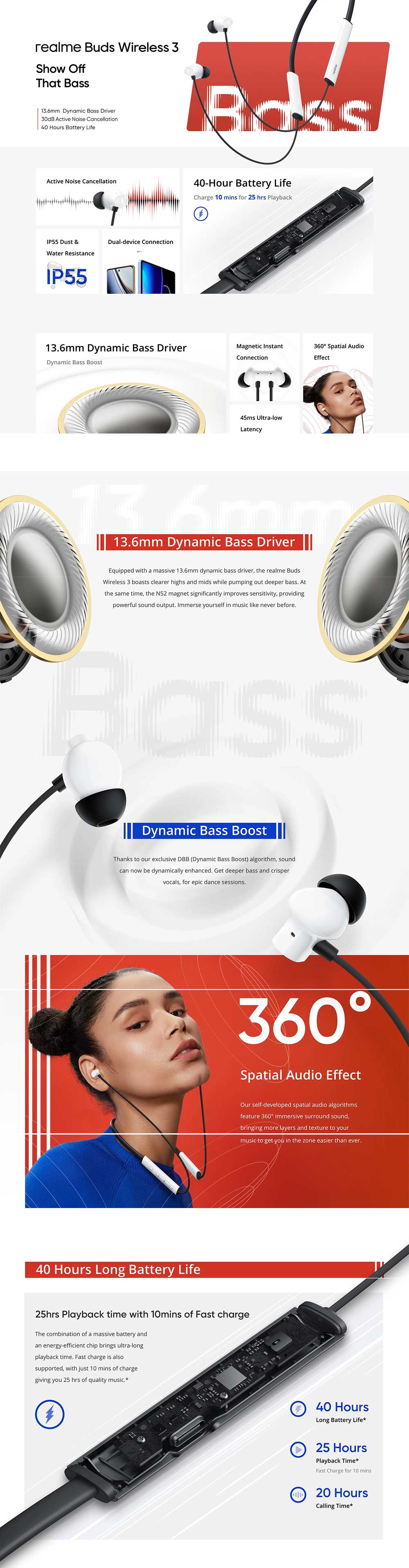 Realme Buds Wireless 3 ANC In Ear Bluetooth Headphones 5