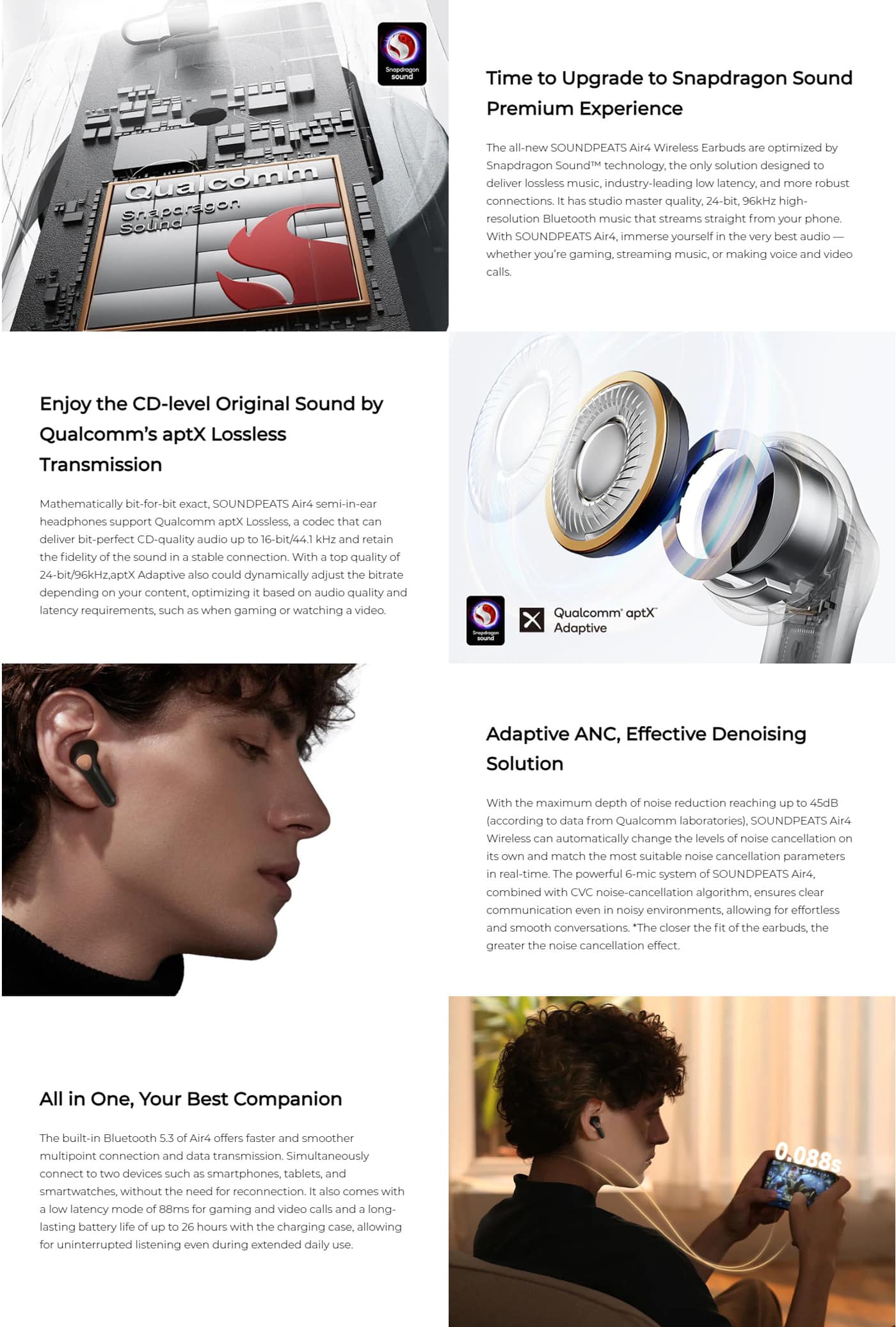 SoundPEATS Air4 ANC True Wireless Earbuds 4