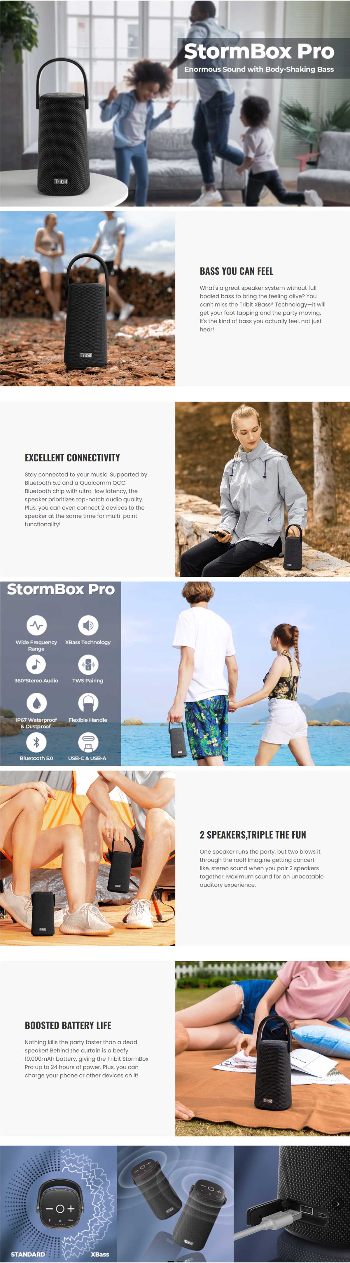 Tribit StormBox Pro 360 Portable Wireless Speaker 5