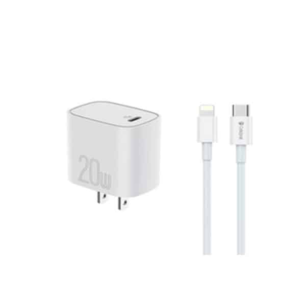 Yison C-H1-US 20W PD USB-C Wall Charger with C to Lightning Cable