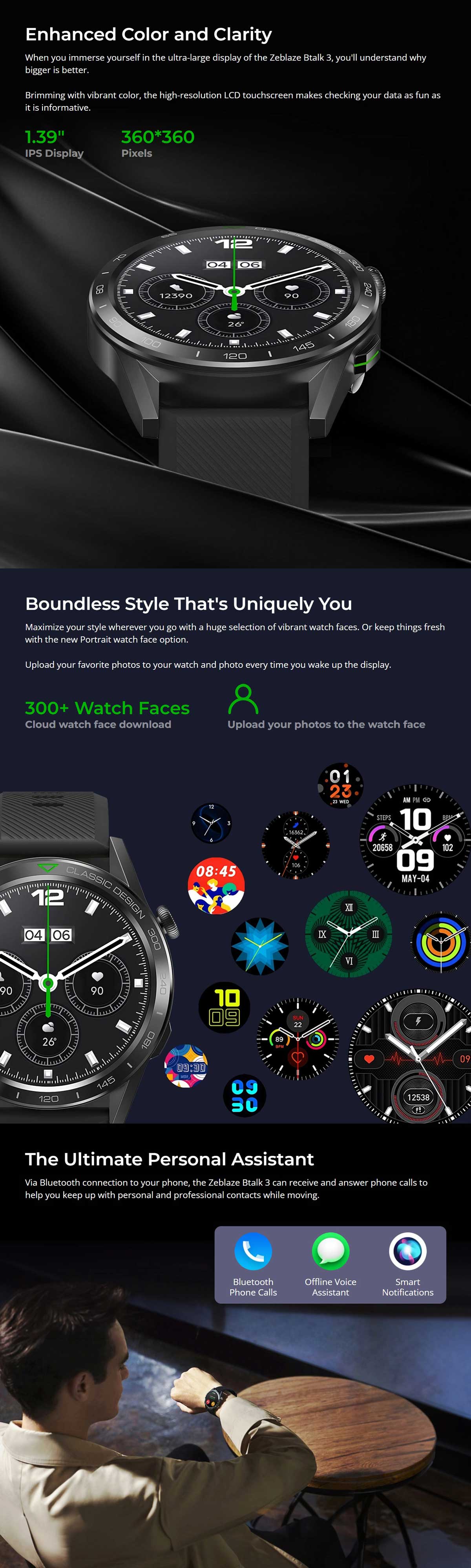 Zeblaze BTALK 3 Bluetooth Calling Smart Watch 3