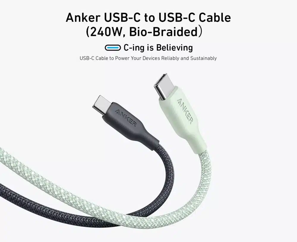 Anker 544 240W USB-C to USB-C Bio Based Cable Braided