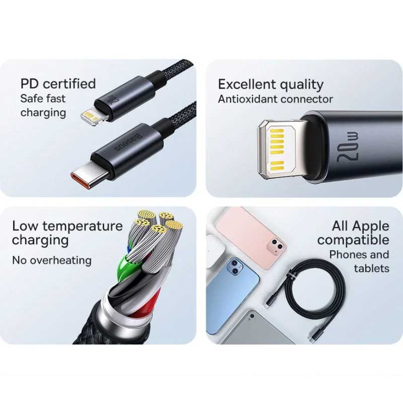Baseus Minimalist Series 20W Type C to iP Fast Charging Data Cable 6