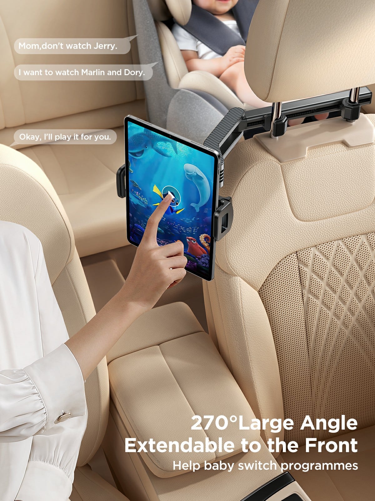 Joyroom JR ZS369 Car Headrest Tablet Mount 360 Degree 3