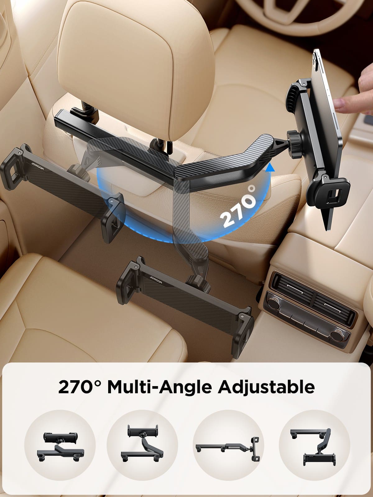 Joyroom JR ZS369 Car Headrest Tablet Mount 360 Degree 5