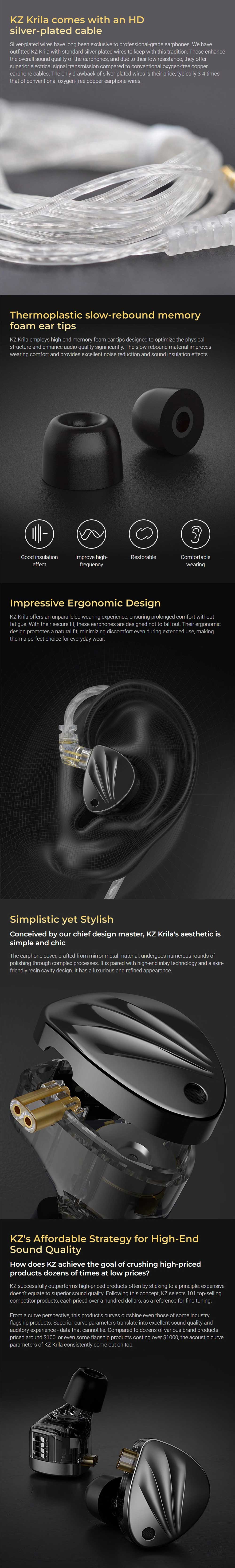 KZ Krila Hybrid Technology Tunable In Ear Earphones 5
