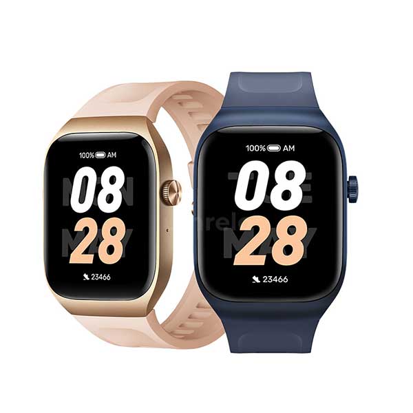 1.75" AMOLED Square, 390*450 Smart Bluetooth Calling Built-in Dual-Straps 2ATM Waterproof Metal body Battery Life 10 days BT calling (Standby time 45 days) Silicone and Leather strap