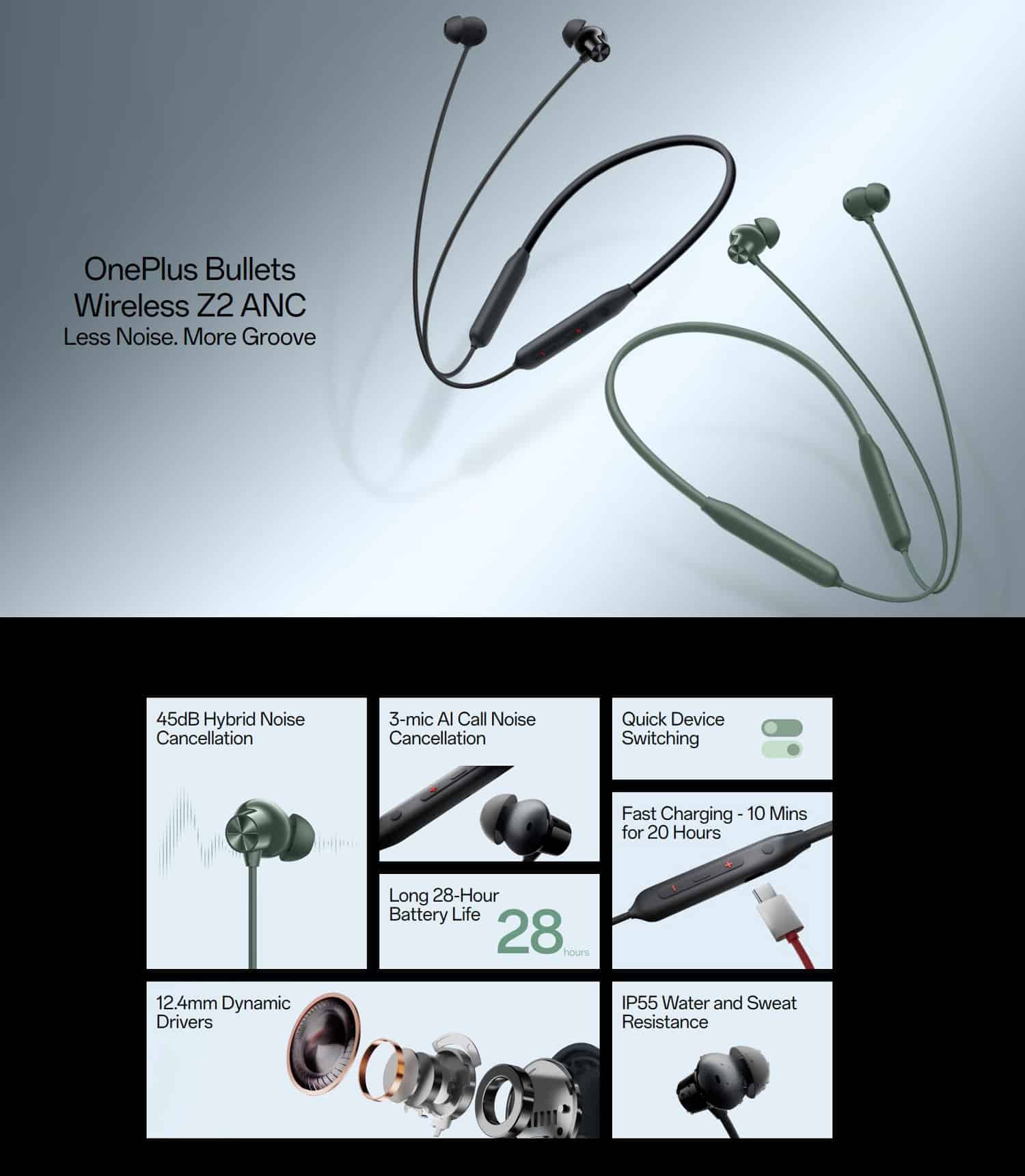 OnePlus Bullets Wireless Z2 ANC Neckband Headphones 5