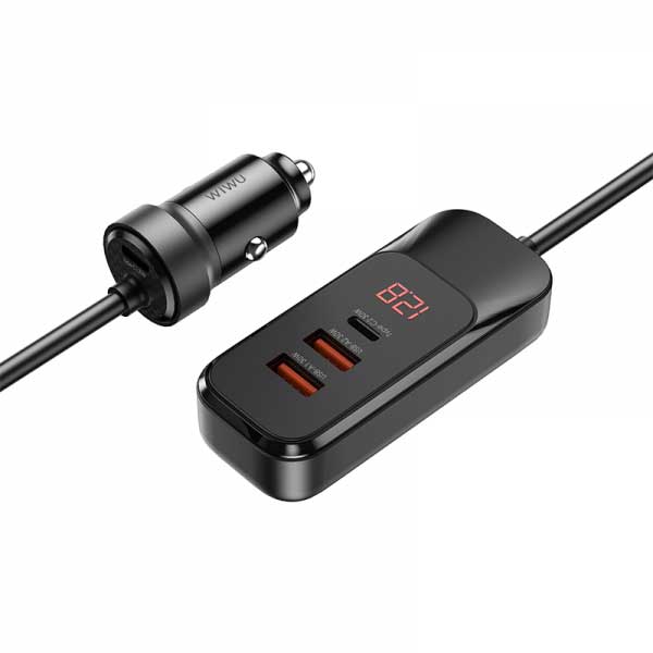 WiWU 120W Extend Dual USB-A + DUal USB-C Car Charger