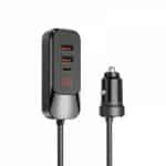 WiWU 120W Extend Dual USB A DUal USB C Car Charger 4