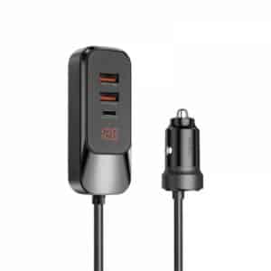 WiWU 120W Extend Dual USB A DUal USB C Car Charger 4