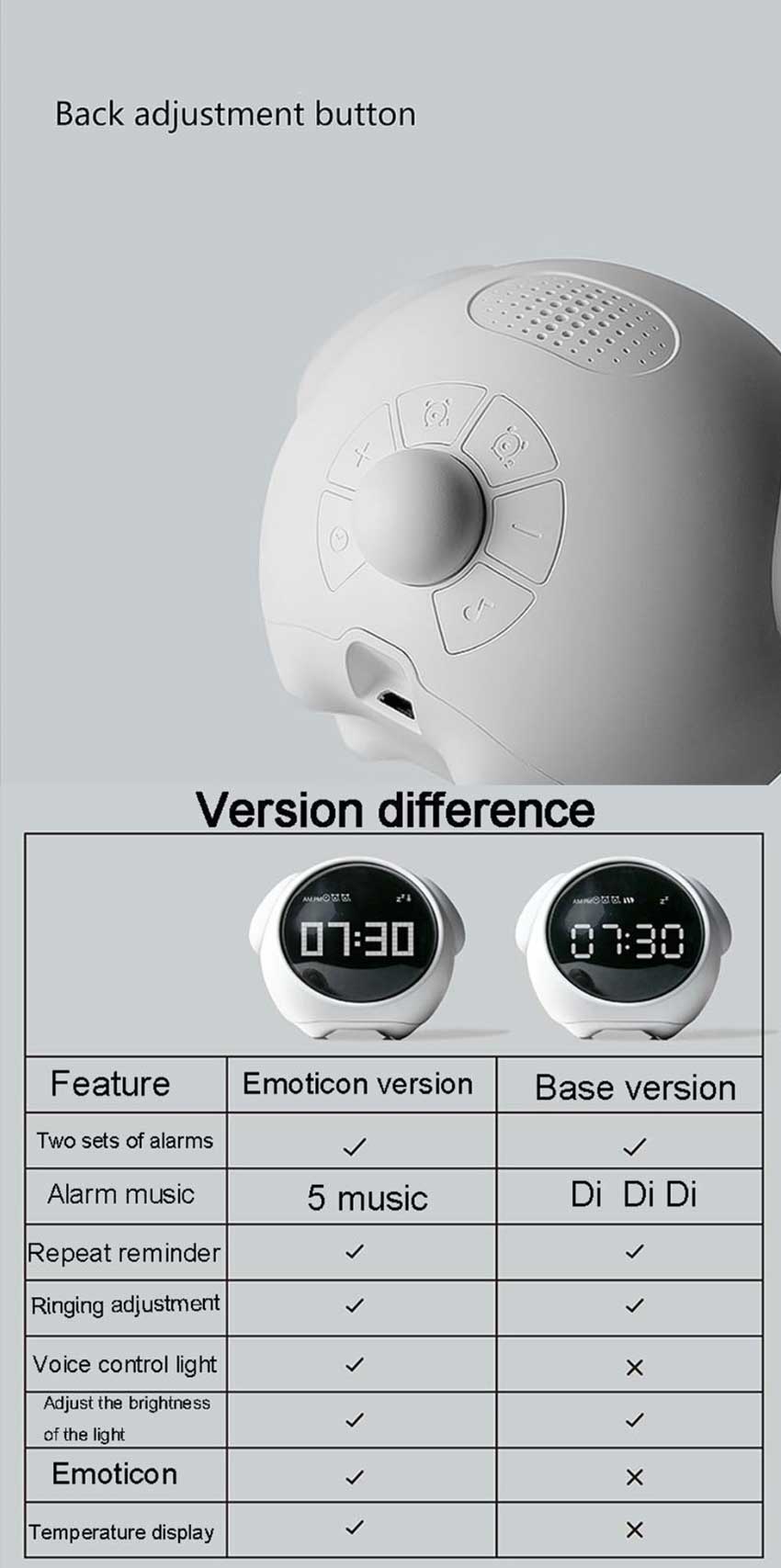 Xiaomi Emoji Pixel Multi Functional Alarm Clock 3