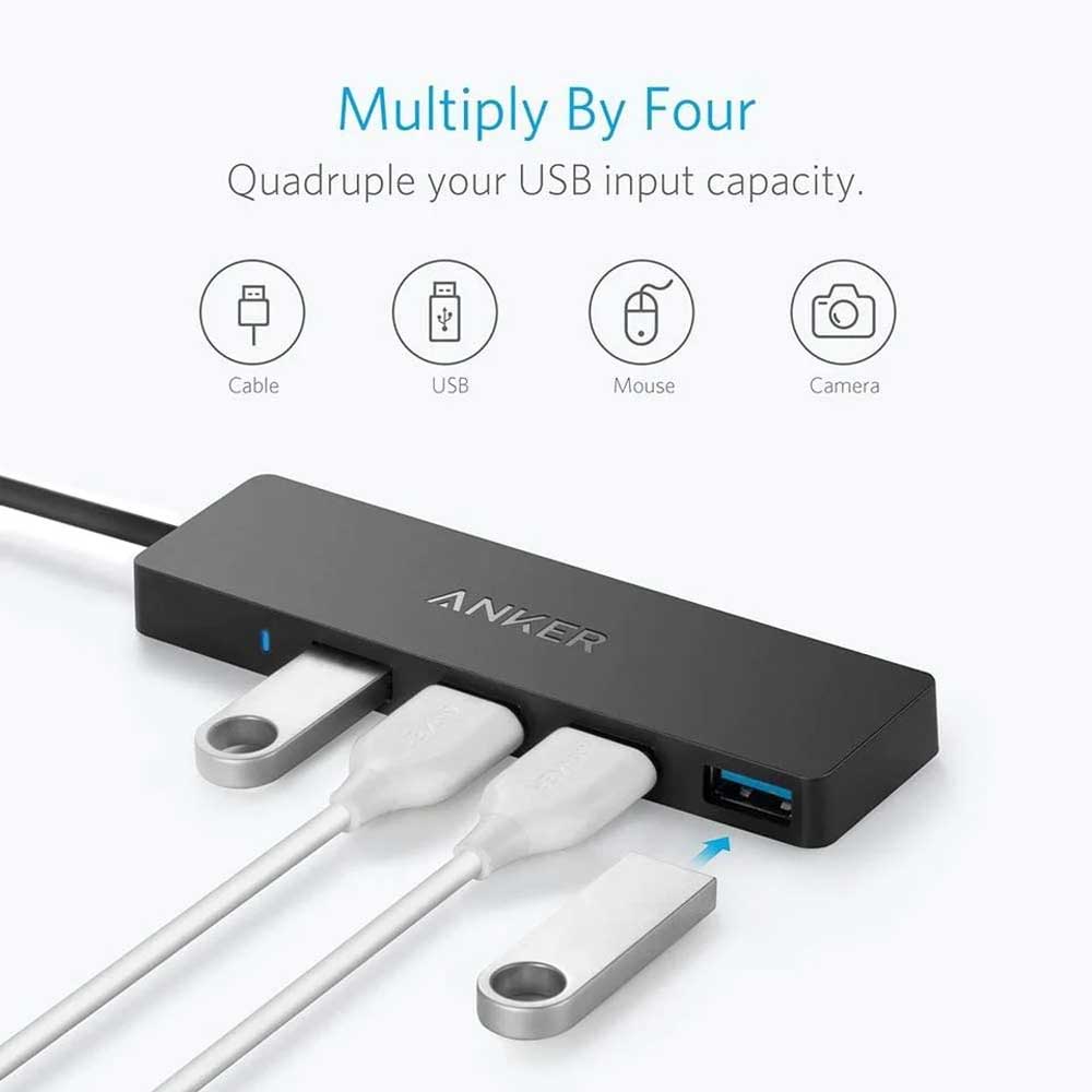 Anker 4 Port USB 3.0 Ultra Slim Data HUB A7516011A 5