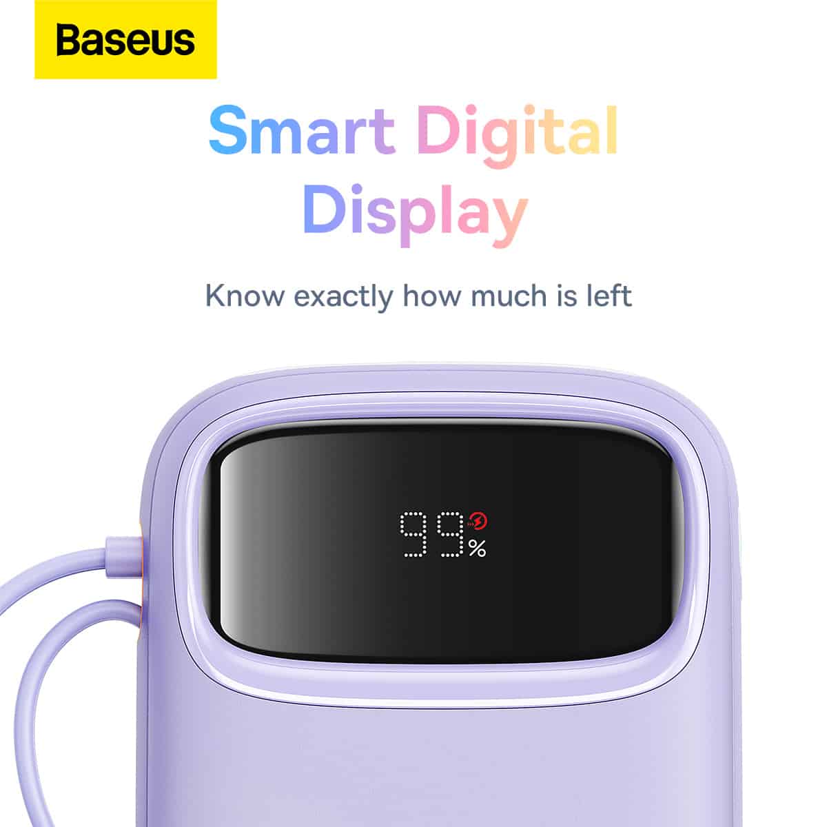 Baseus Qpow2 22.5W 10000mAh Dual Cable Digital Display Fast Charge Power Bank 9