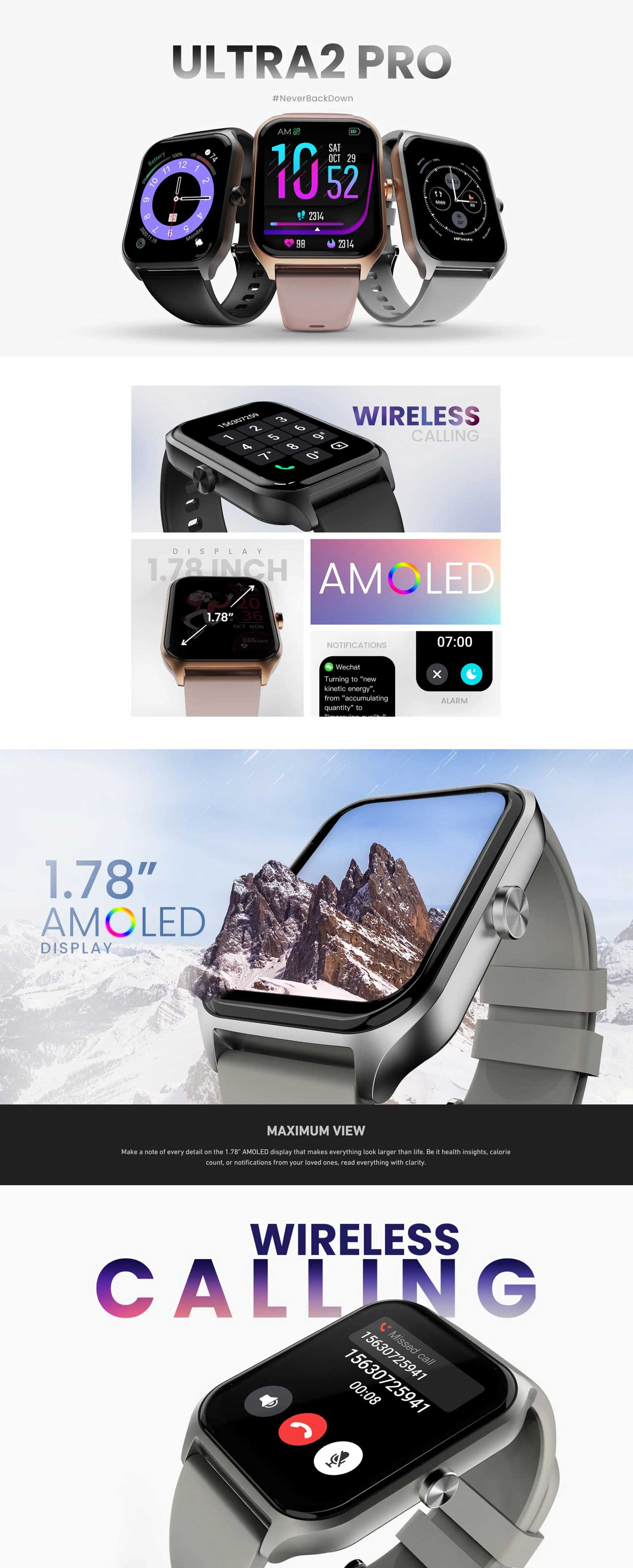 Hi Future Ultra 2Pro Bluetooth Calling Smart Watch 7